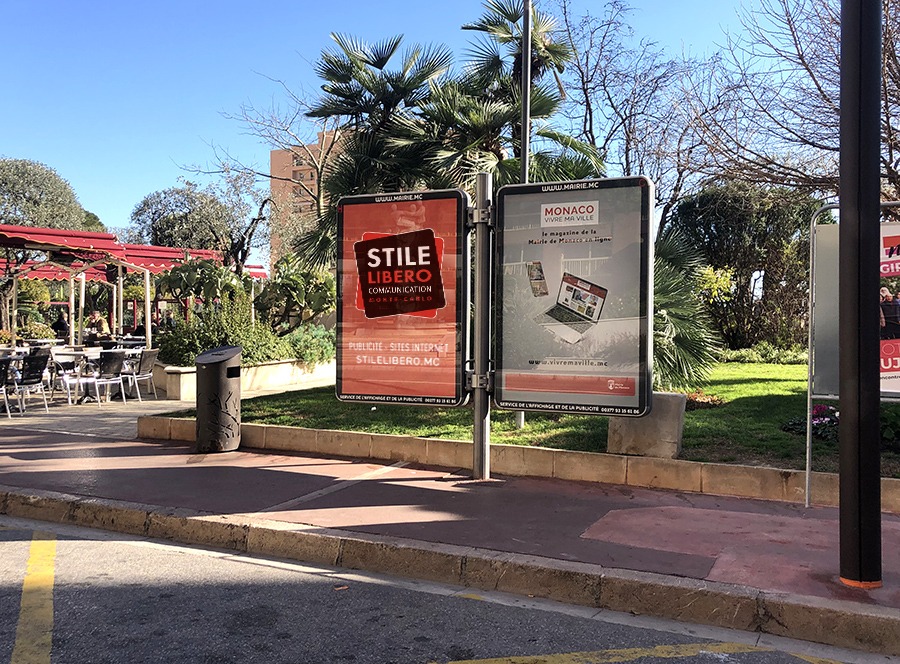 Affichage publicité Monaco réseau Lux papier