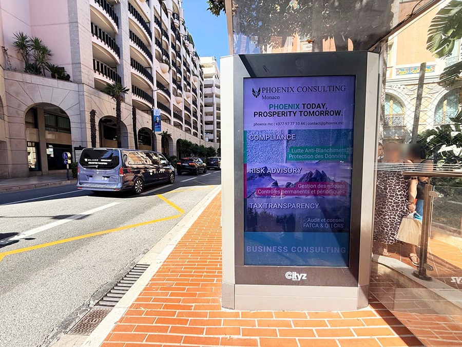 Affichage Abribus Monaco